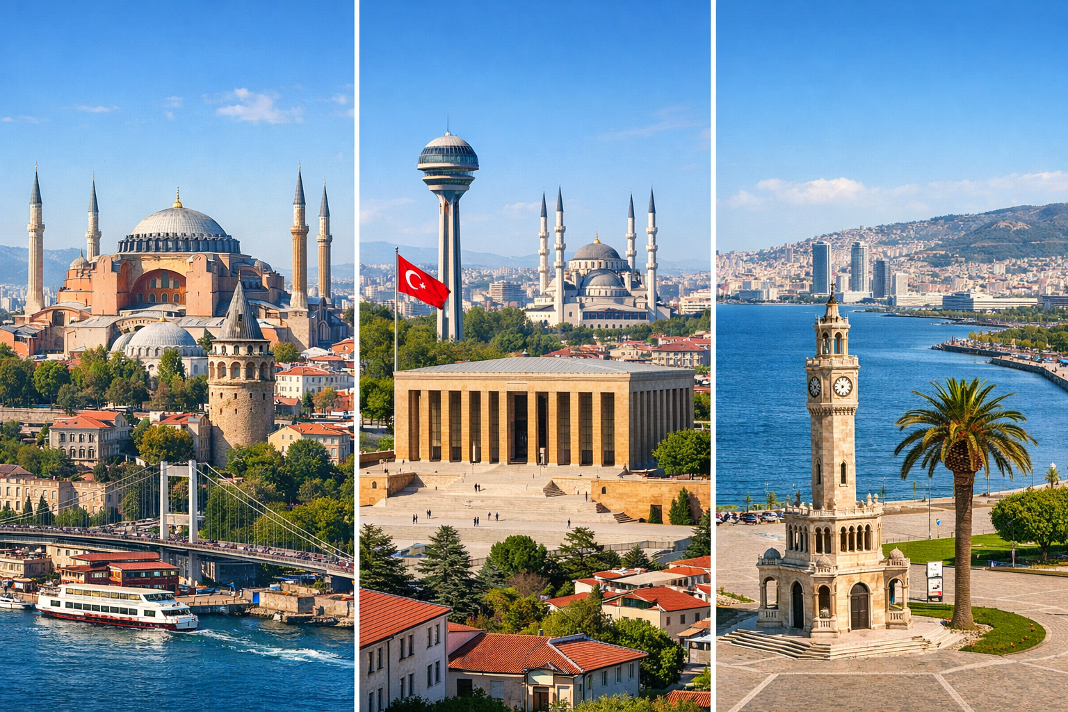 Şehirler rehberi — İstanbul, Ankara, İzmir